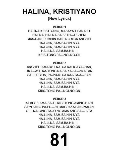 halina kristiyano lyrics.
